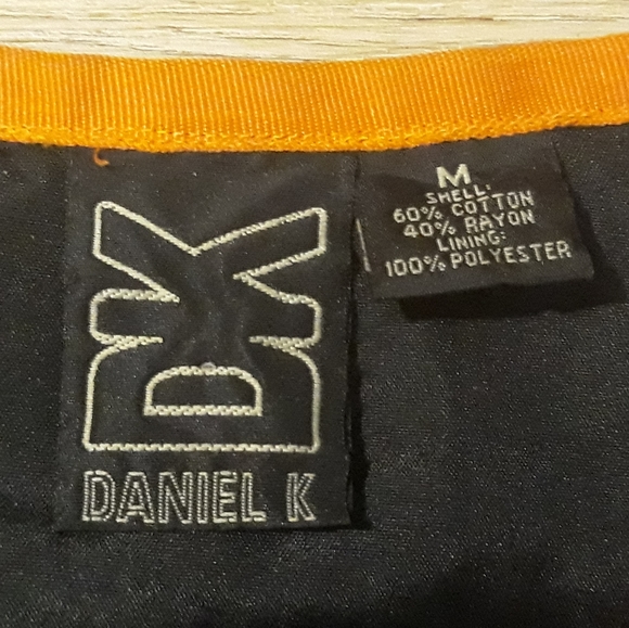 Vintage DK Daniel K Black + Orange Cat Creations Black Embellished Cardigan - Picture 4 of 14